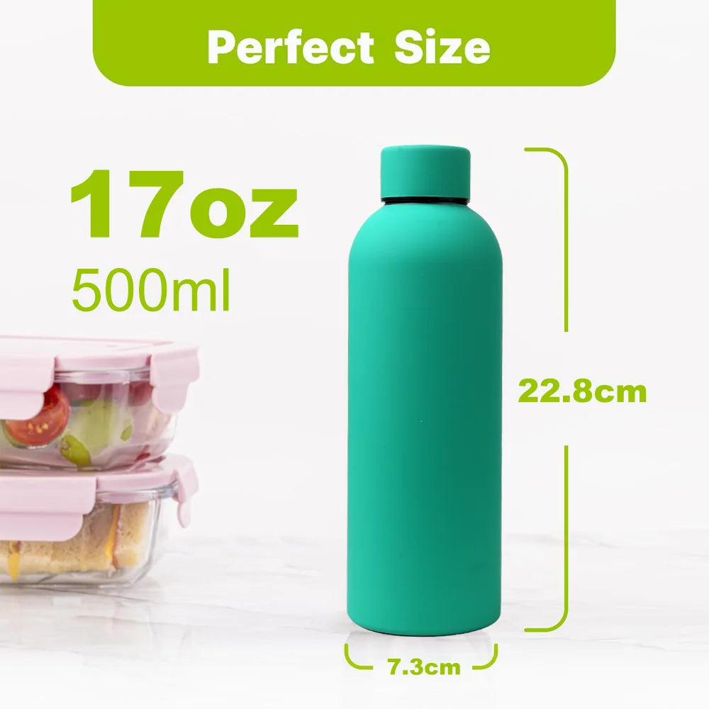Thermos Bottle Stainless Steel Thermal Water Bottle Cup Thermal Coffee Mug Insulated Vacuum Tumbler Rubber Paint Sports Kettle