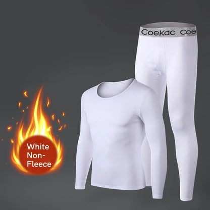 Long Johns Thermal Underwear for Men Fleece Lined Base Layer Set for Cold Weather